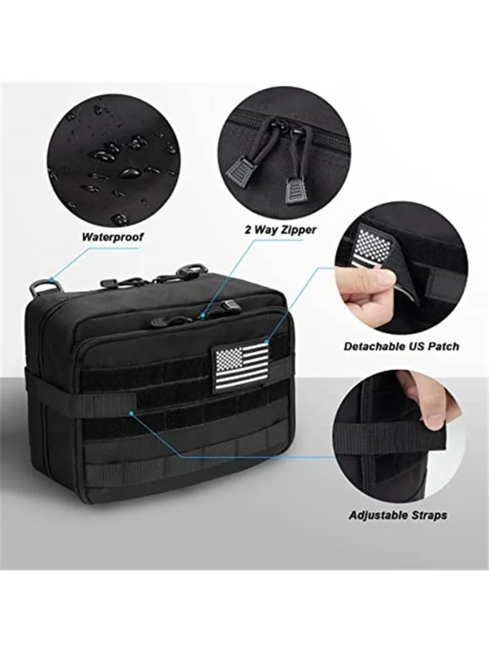 Tactical Molle Pouch Large Admin Bag Utility Tool Pouches Molle Attachment EDC